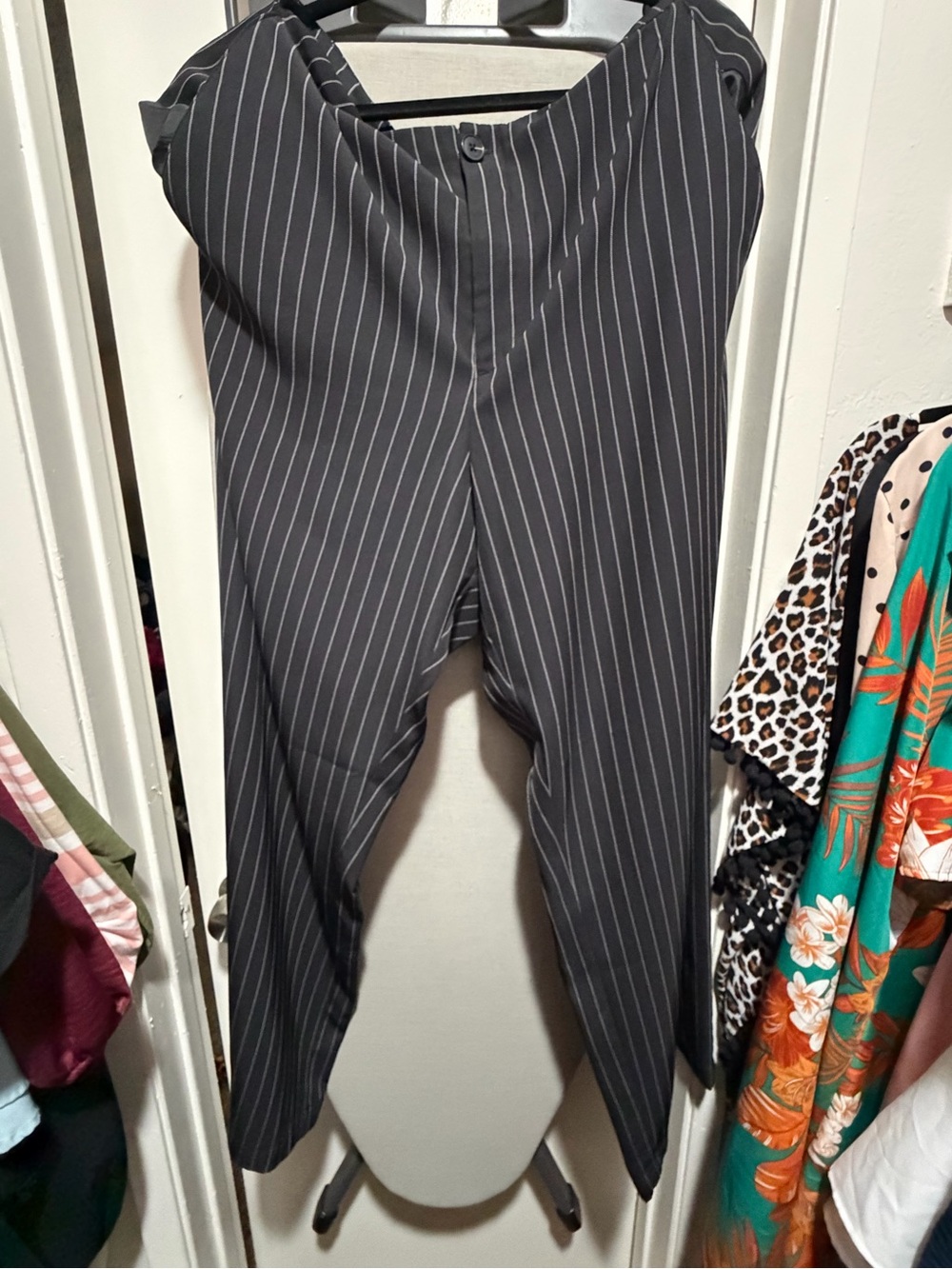 a new day Black Pinstripe High-Waist Trousers